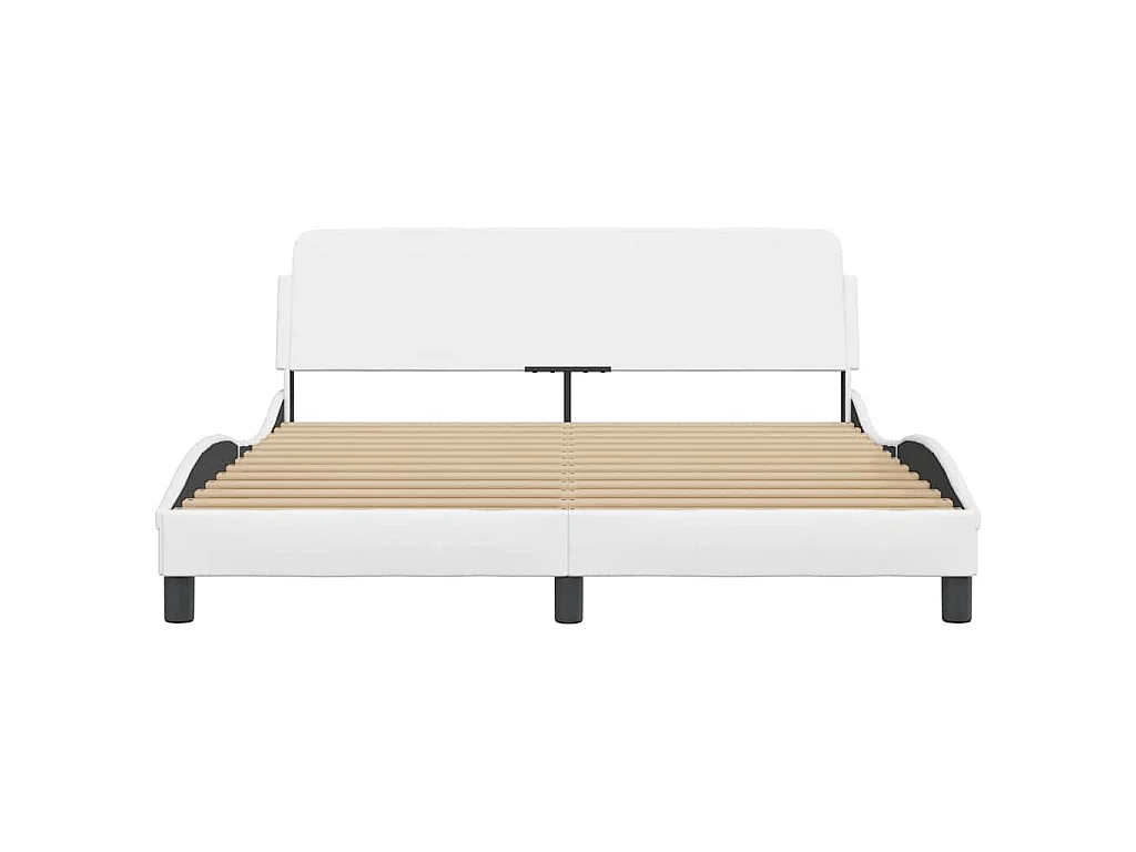 Bettgestell "Dover" Weiß 160x200 cm Kunstleder