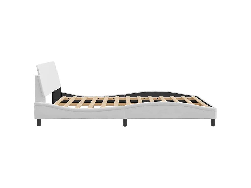 Bedframe "Dover" kunstleer wit 160x200 cm