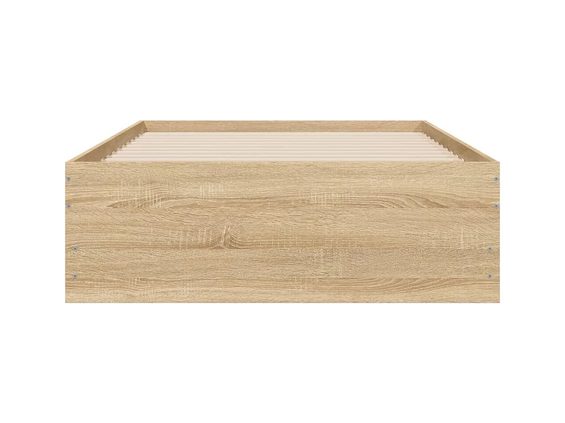 Cadre de lit avec tiroirs sans matelas chêne sonoma 90x190 cm