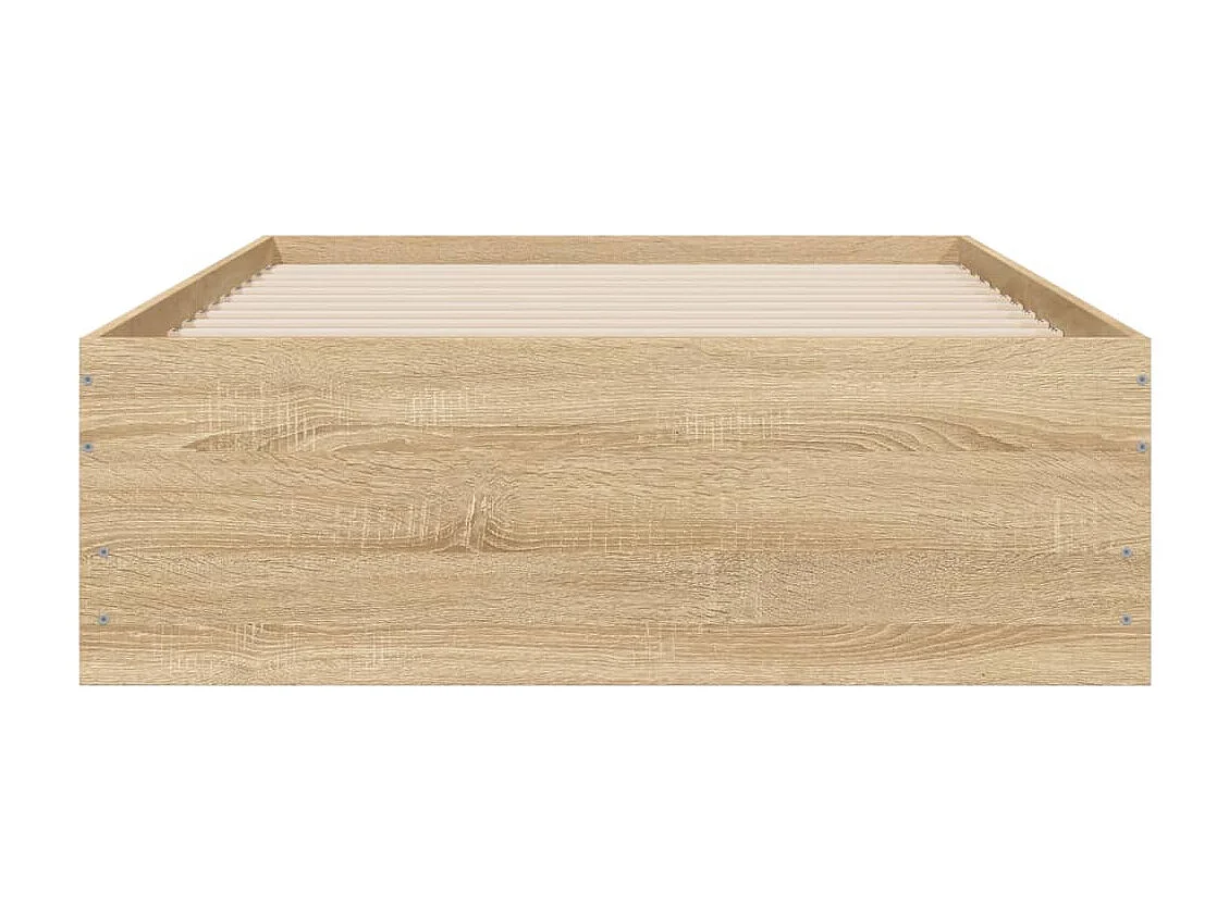 Cama con cajones madera ingeniería roble Sonoma 90x190 cm