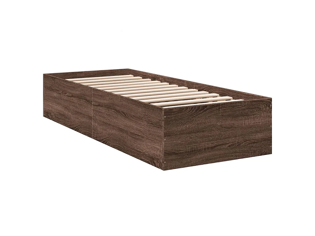 Cadre de lit sans matelas chêne marron 90x200 cm