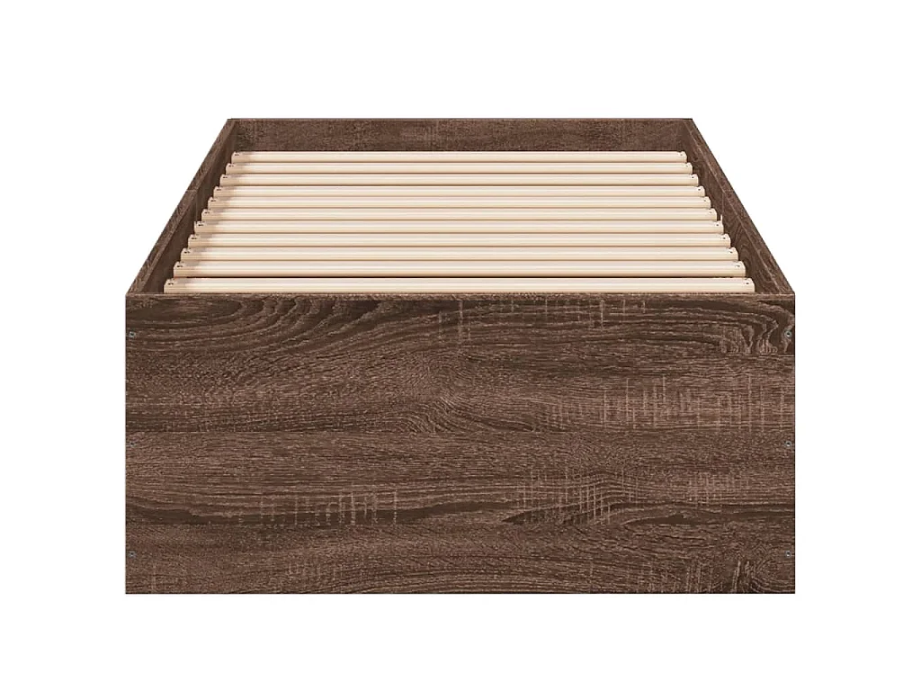 Cadre de lit sans matelas chêne marron 90x200 cm
