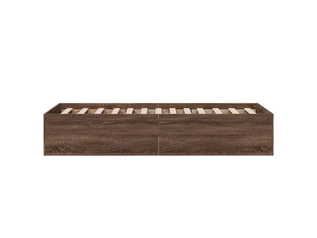 Cadre de lit sans matelas chêne marron 90x200 cm