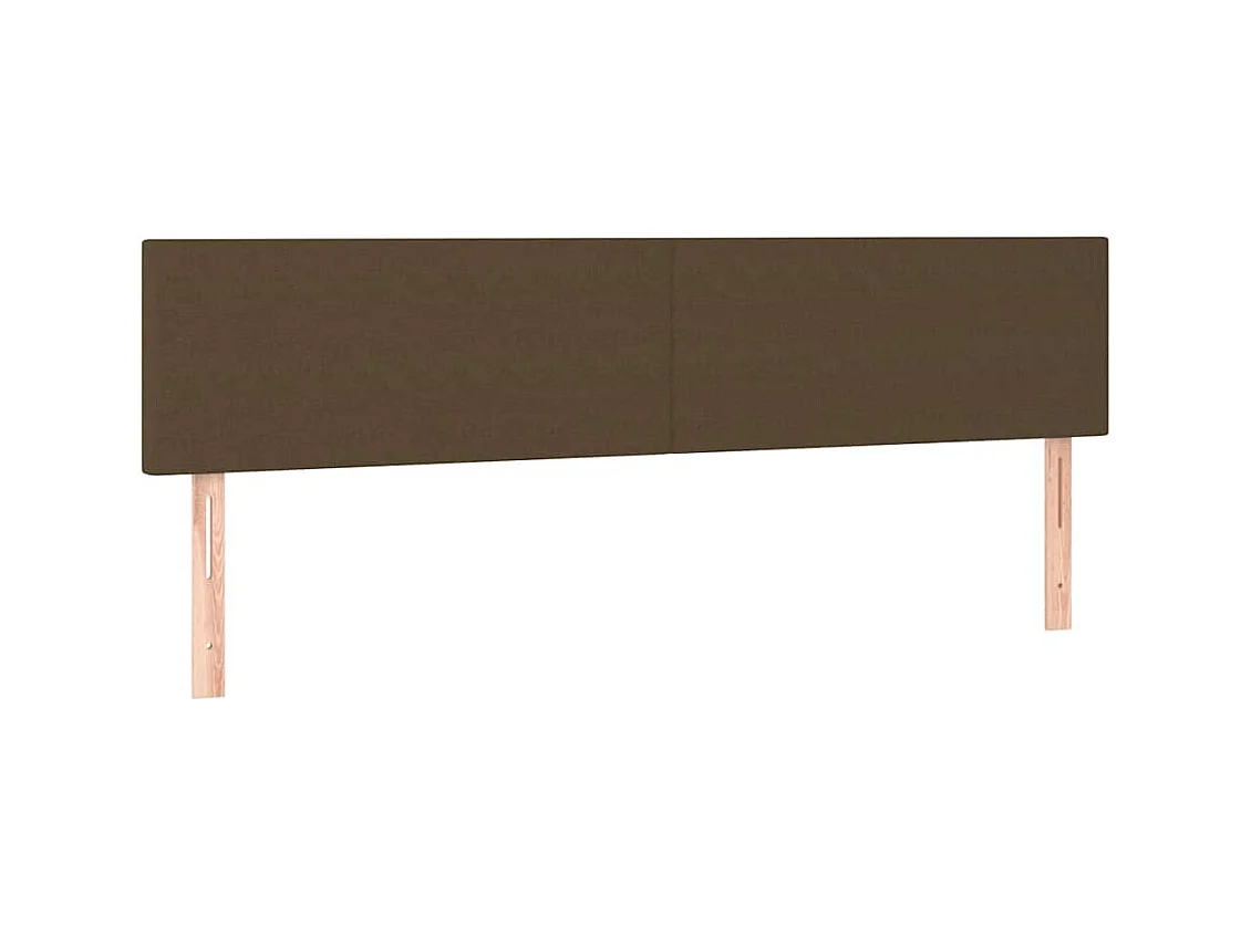 Boxspringbett mit Matratze & LED Dunkelbraun 120x190 cm Stoff