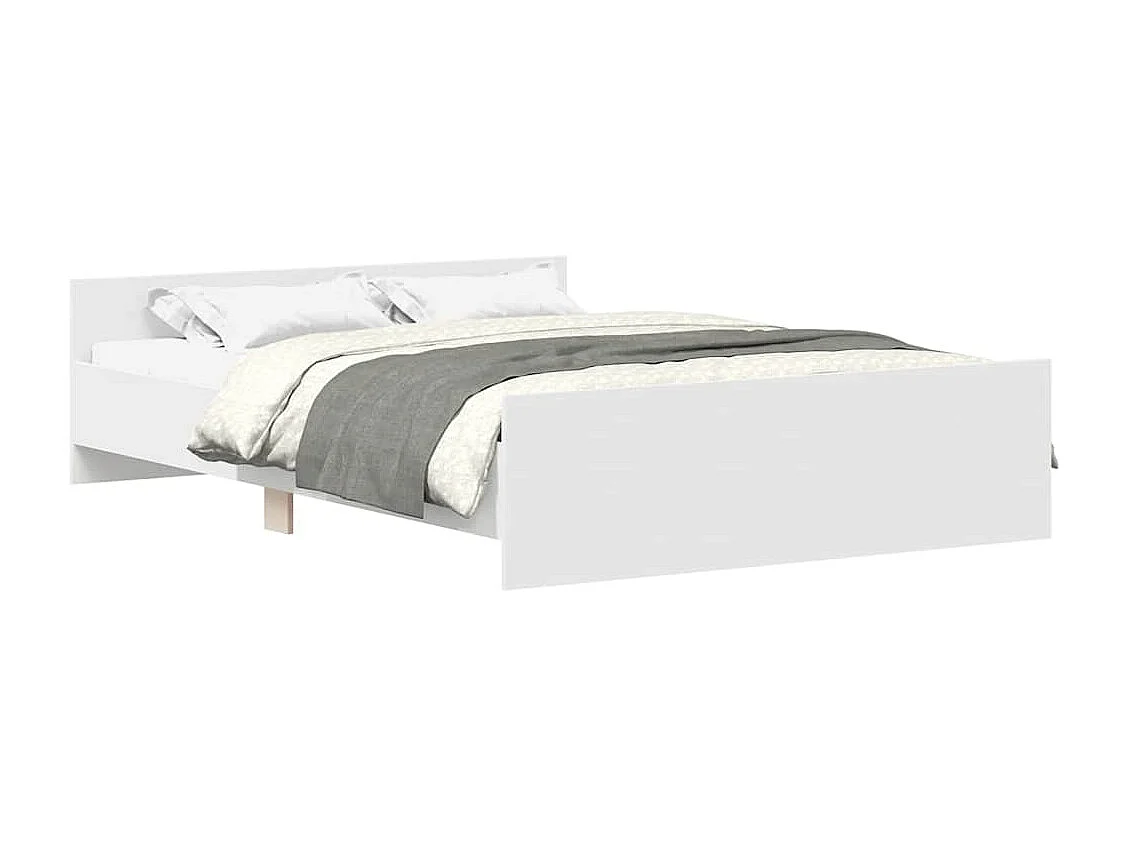 Cadre de lit sans matelas blanc 150x200 cm