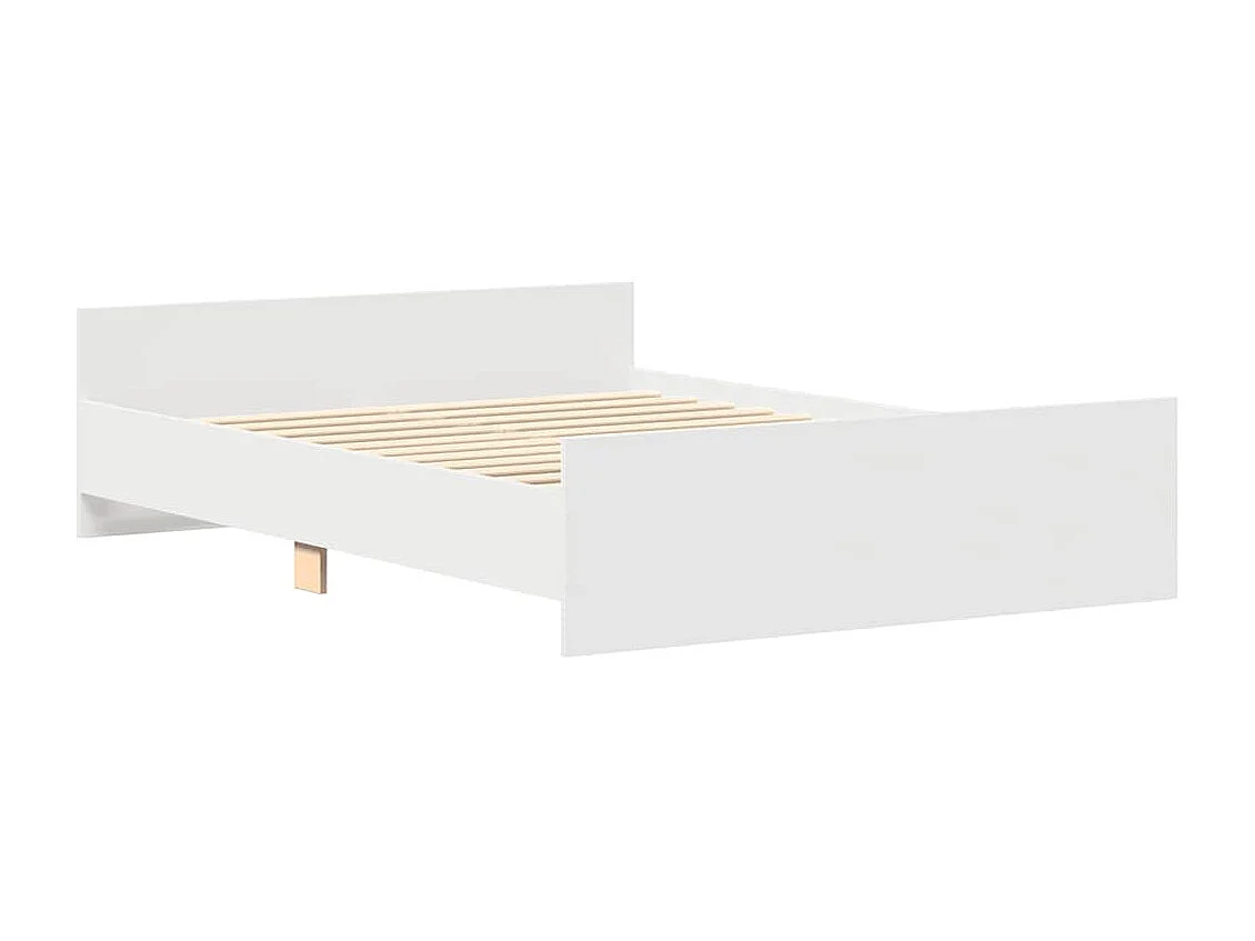 Cadre de lit sans matelas blanc 150x200 cm