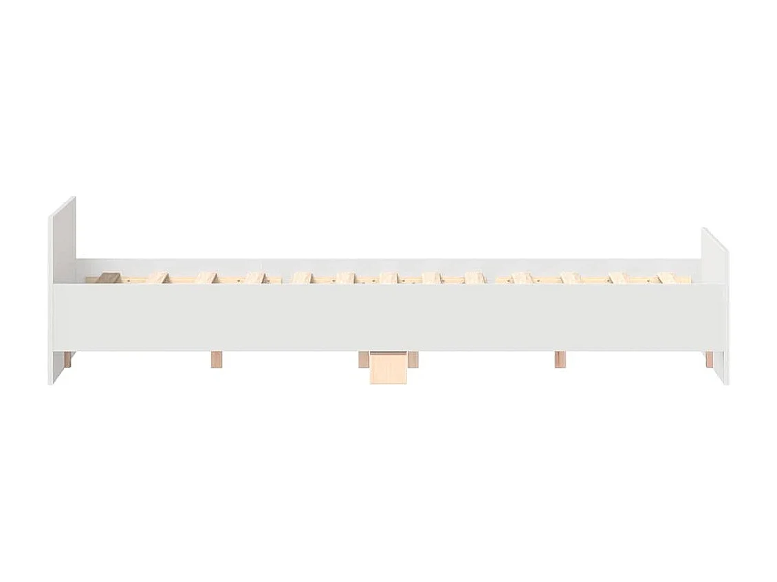 Cadre de lit sans matelas blanc 150x200 cm