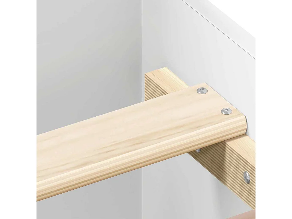 Cadre de lit sans matelas blanc 150x200 cm
