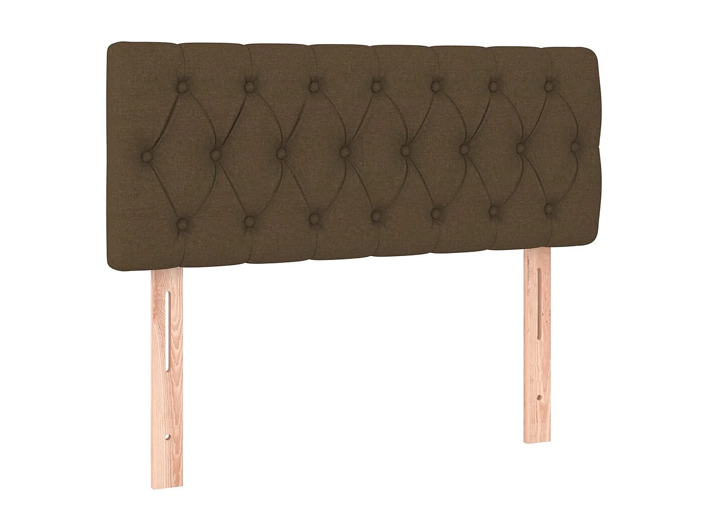 Sommier à lattes de lit et matelas marron foncé 120x190cm tissu