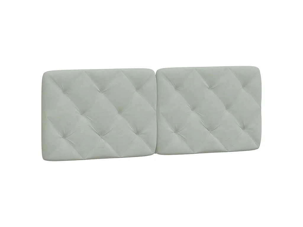 Cadre de lit sans matelas gris clair 120x200 cm velours