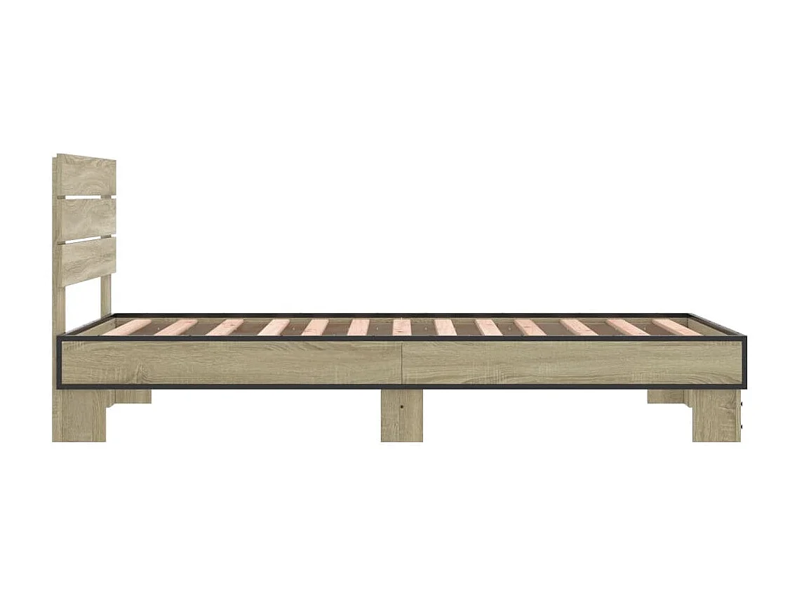 Cadre de lit sans matelas chêne sonoma 75x190 cm