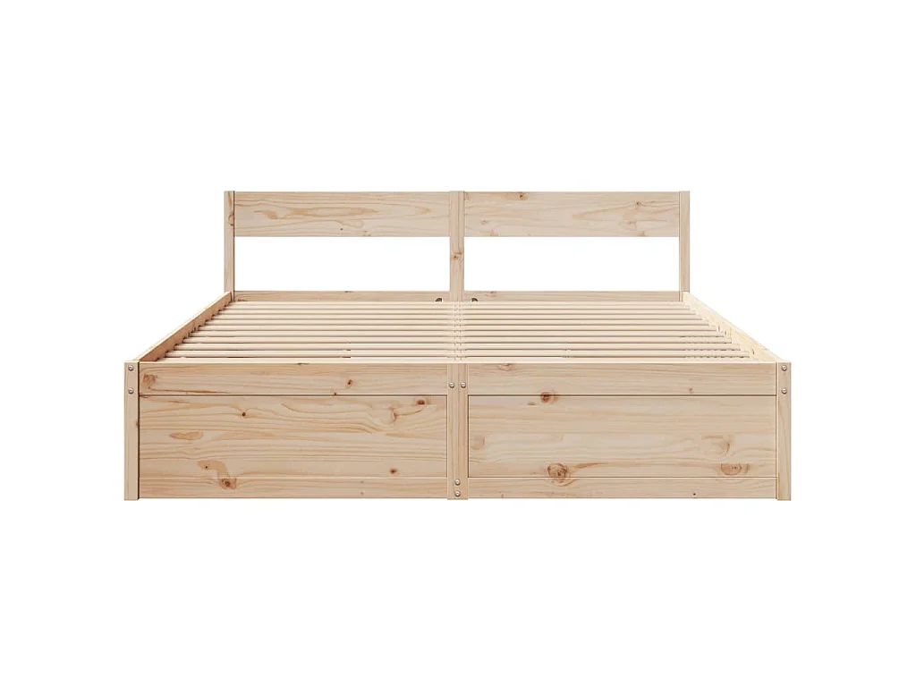 Bedframe zonder matras massief grenenhout 200x200 cm