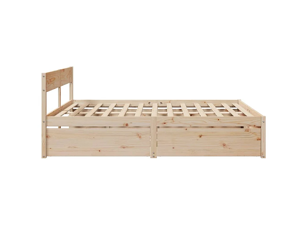 Bedframe zonder matras massief grenenhout 200x200 cm