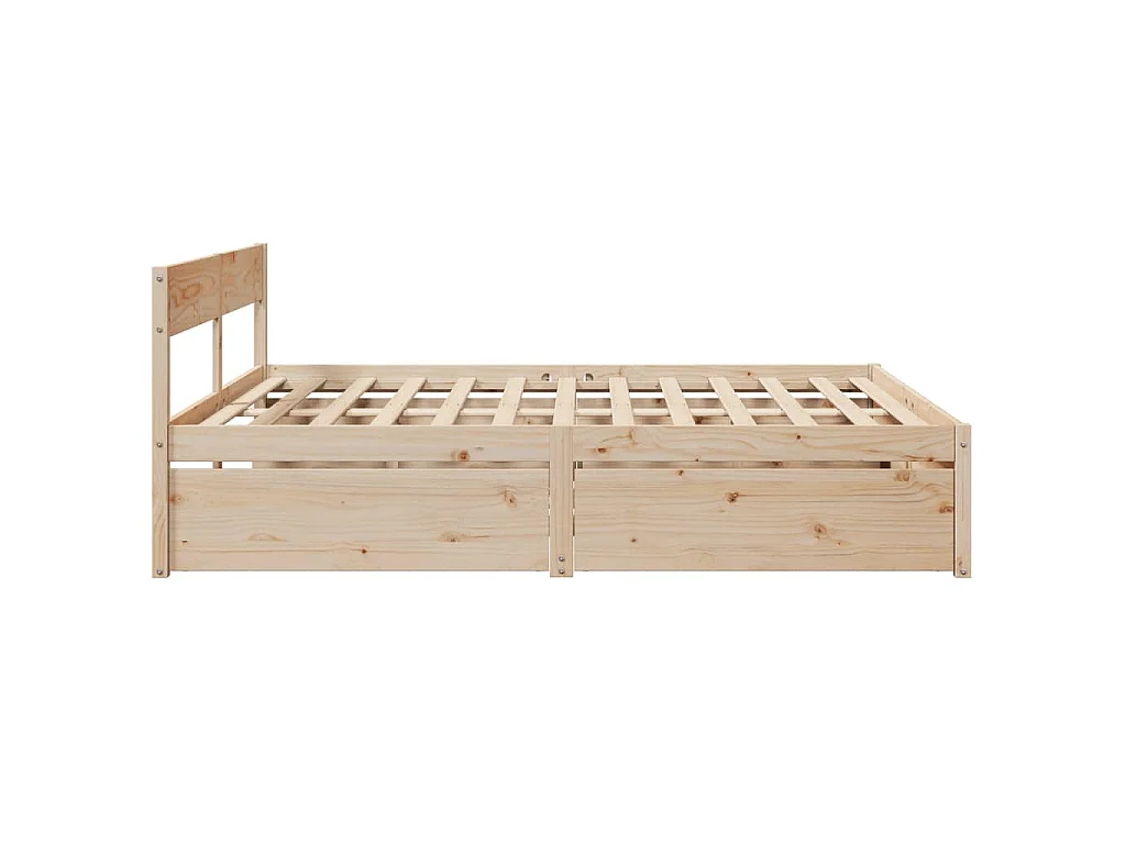 Bedframe zonder matras massief grenenhout 200x200 cm