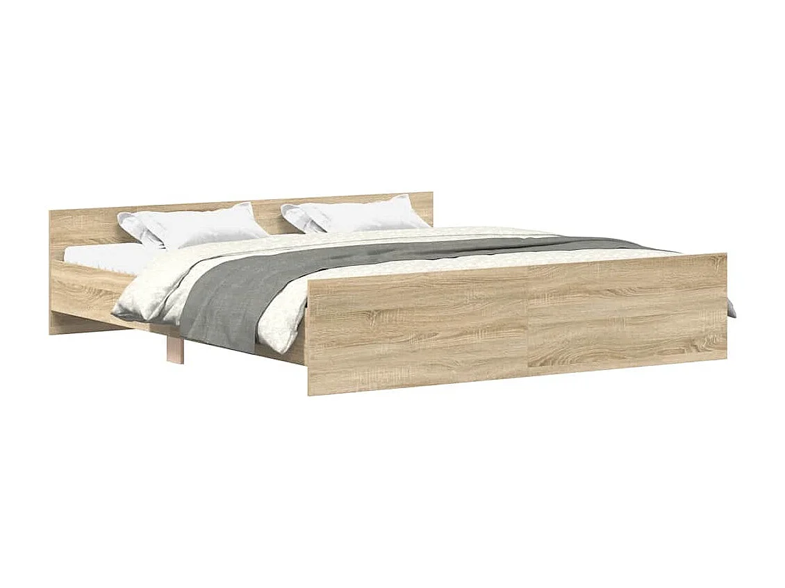 Giroletto con Testiera e Pediera Rovere Sonoma 200x200 cm
