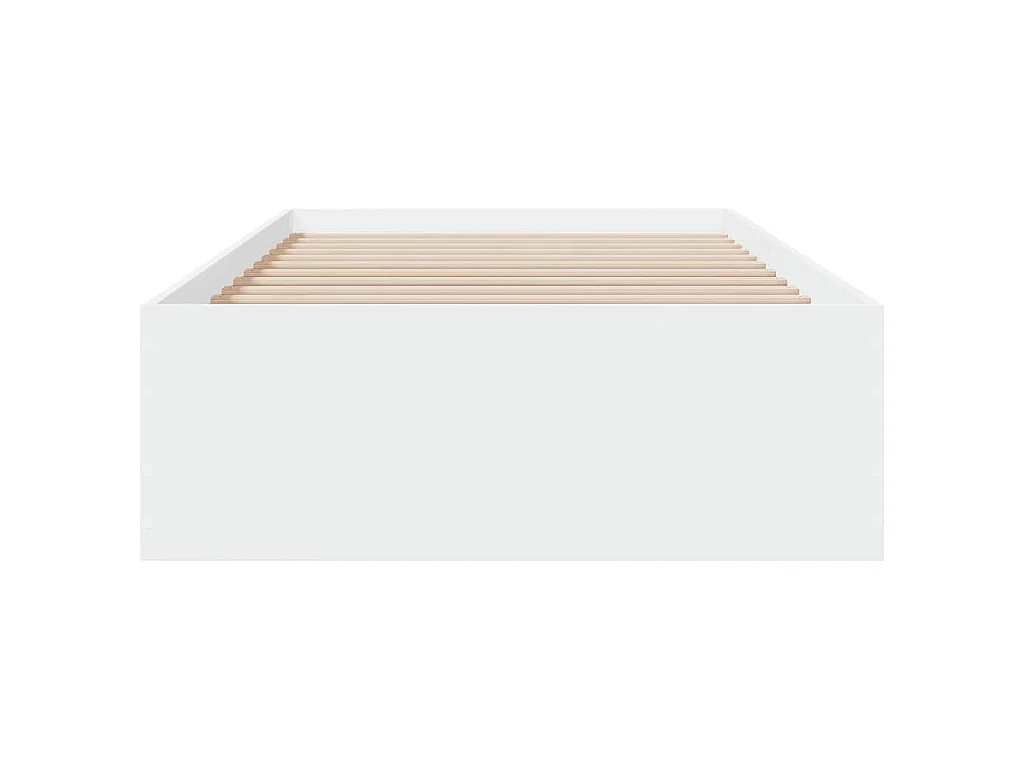 Cadre de lit avec tiroirs sans matelas blanc 100x200 cm