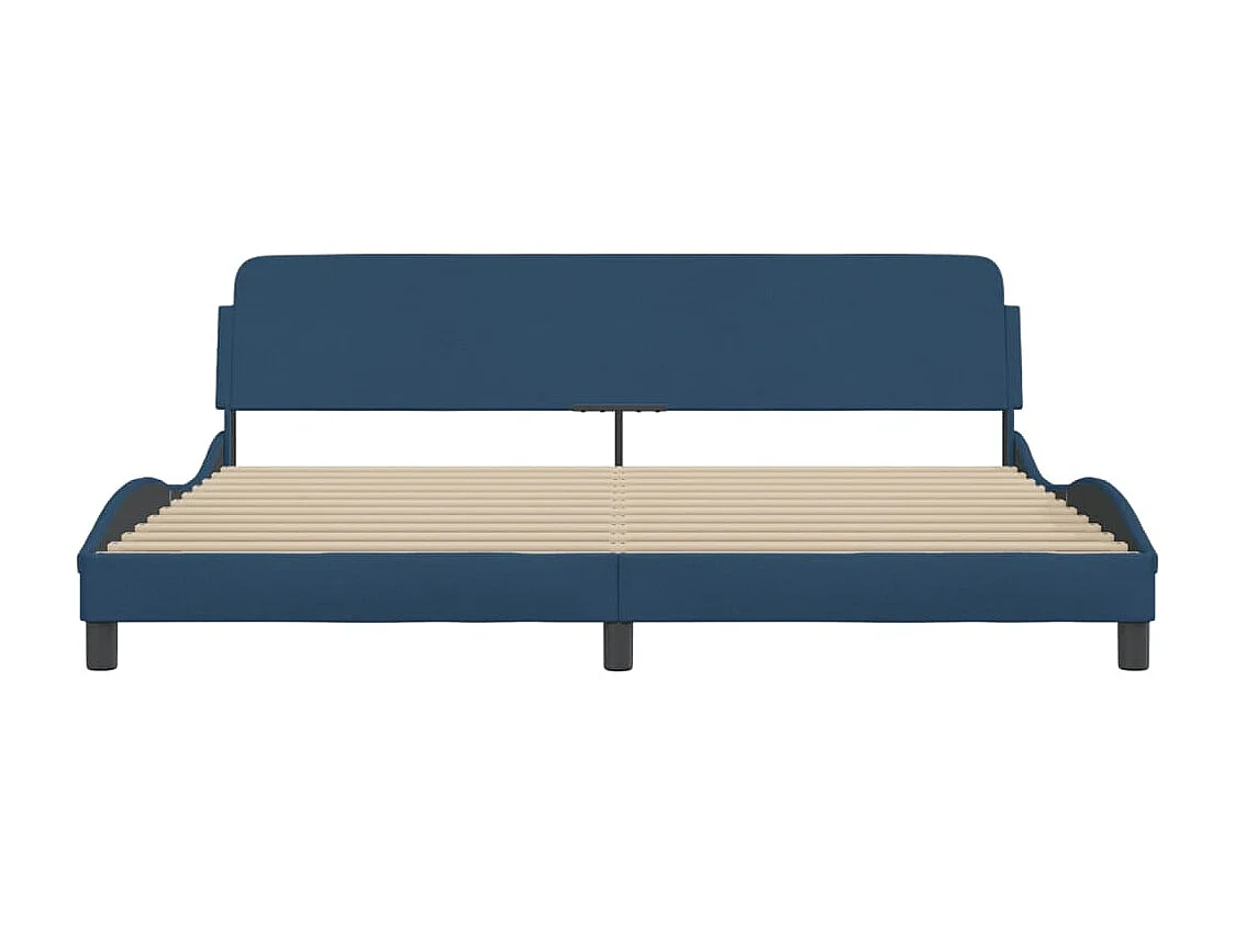 Cadre de lit Dover bleu 200x200 cm tissu