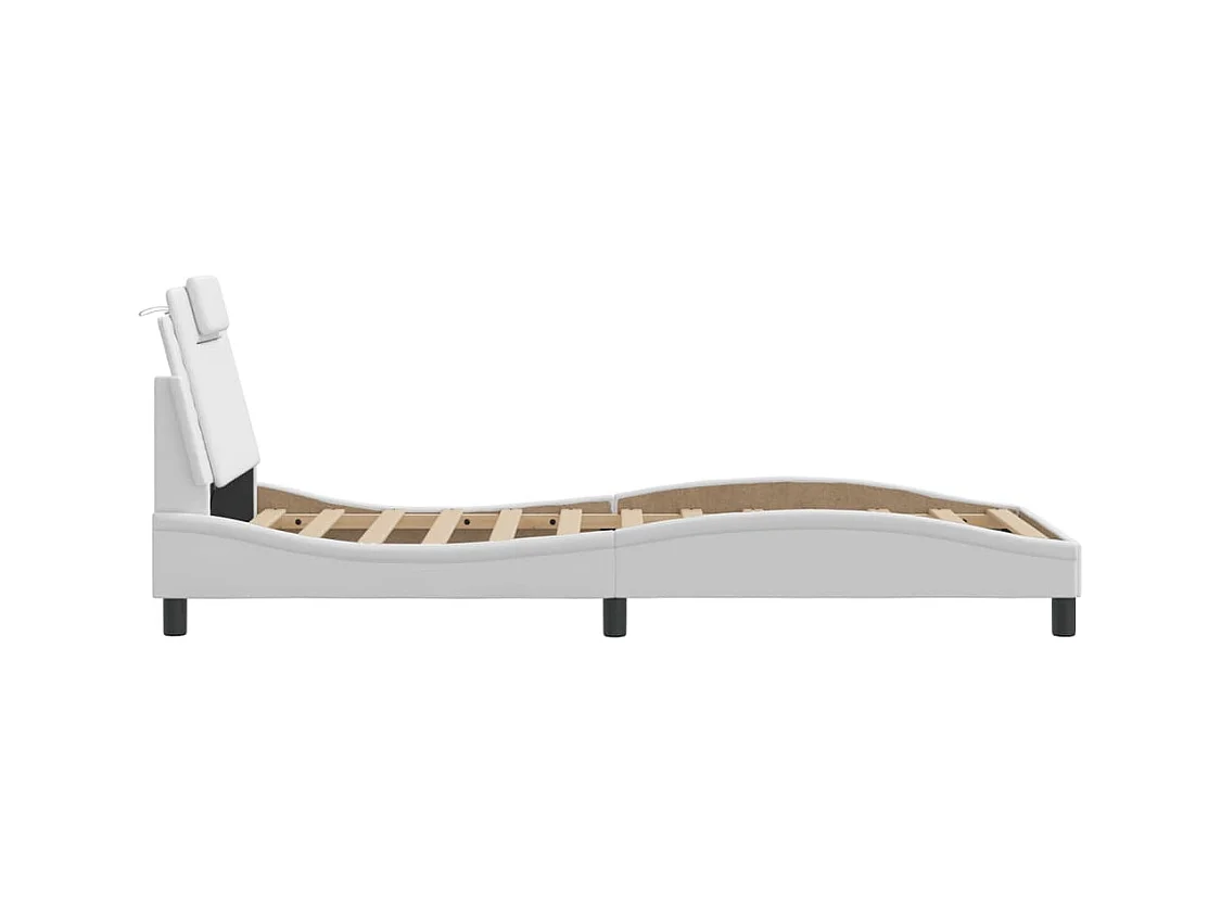 Bedframe "Viana" met LED zonder matras wit 90x190 cm