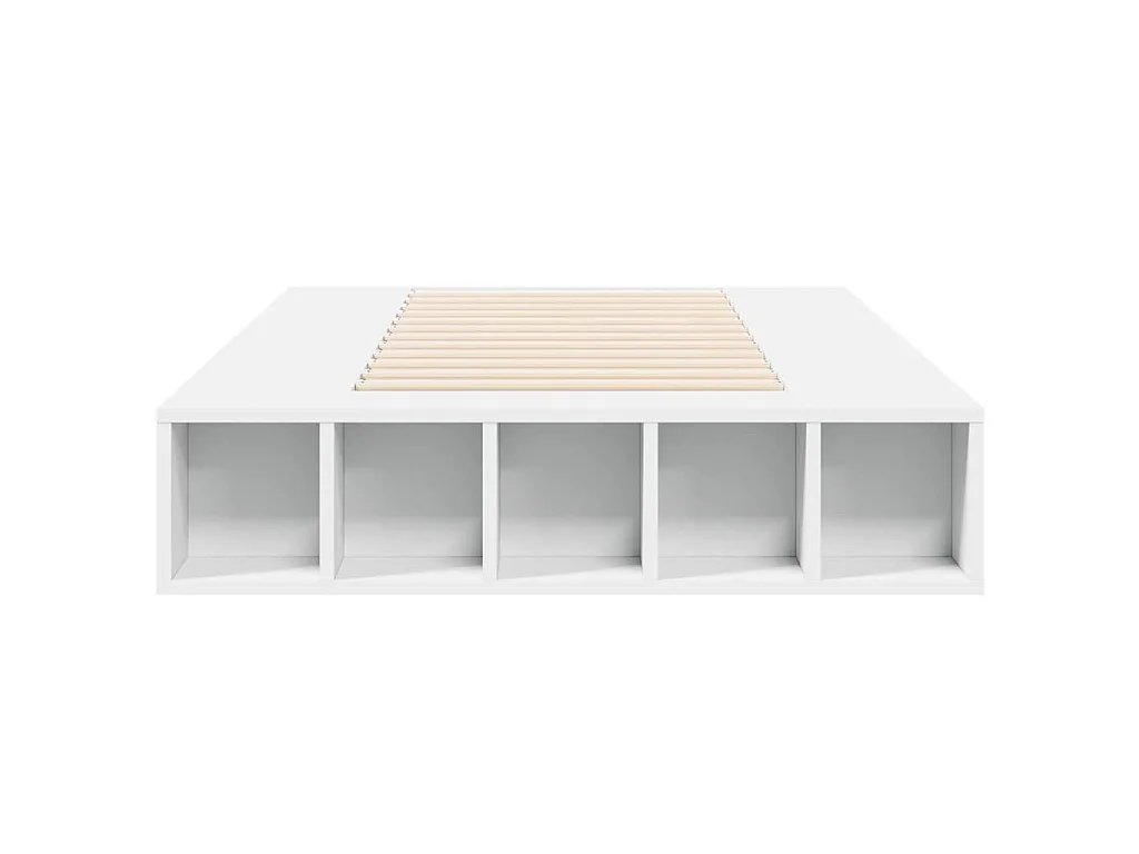 Estructura de cama madera de ingeniería blanca 90x190 cm