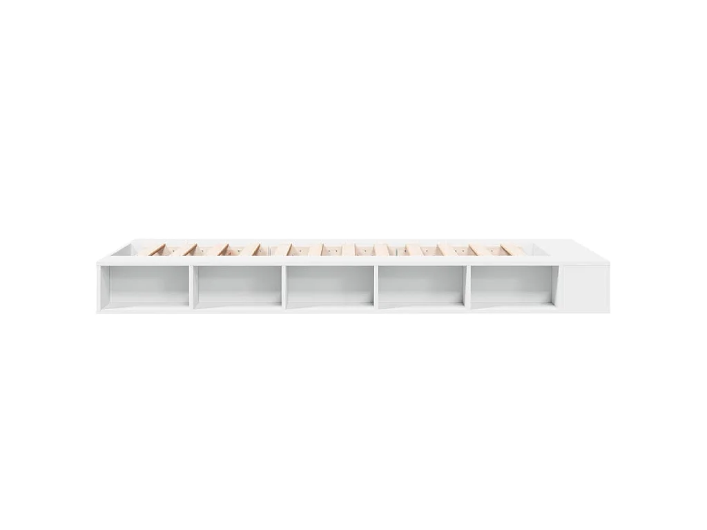 Estructura de cama madera de ingeniería blanca 90x190 cm