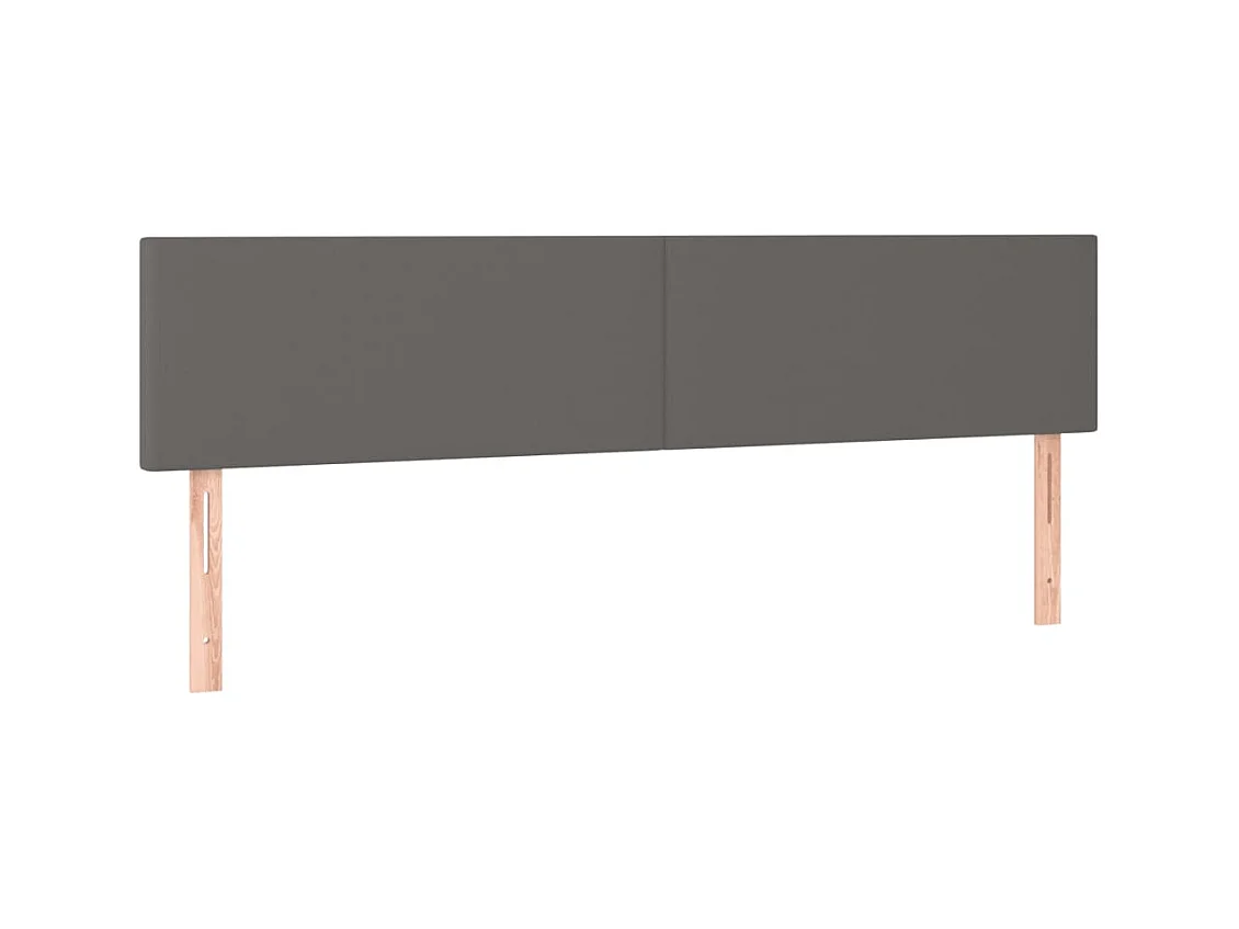 Boxspringbett mit Matratze & LED Grau 120x190 cm Kunstleder