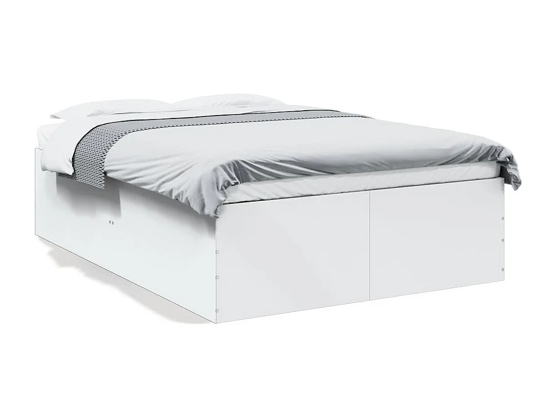 Cadre de lit sans matelas blanc 140x190 cm