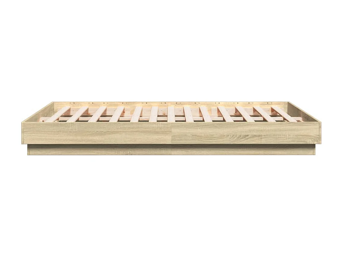 Cadre de lit sans matelas chêne sonoma 120x200 cm