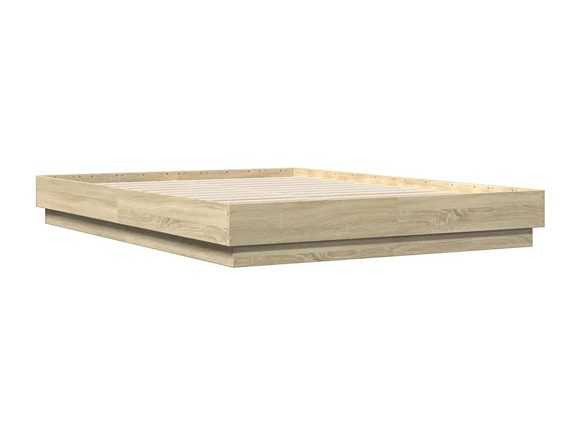 Cadre de lit sans matelas chêne sonoma 120x200 cm