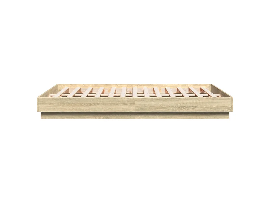 Cadre de lit sans matelas chêne sonoma 120x200 cm