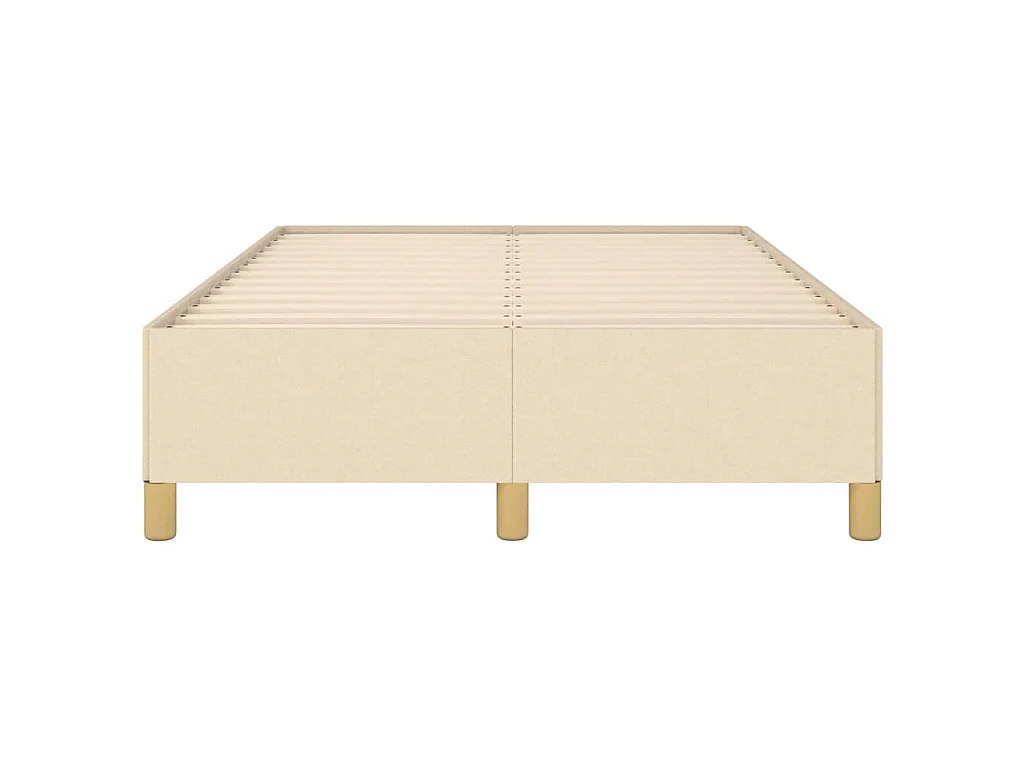 Estrutura de cama sem colchão 120x190 cm tecido creme