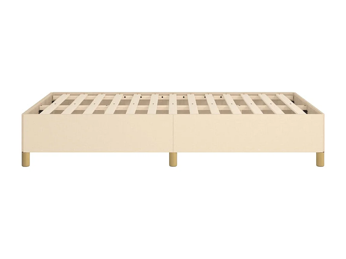 Estrutura de cama sem colchão 120x190 cm tecido creme