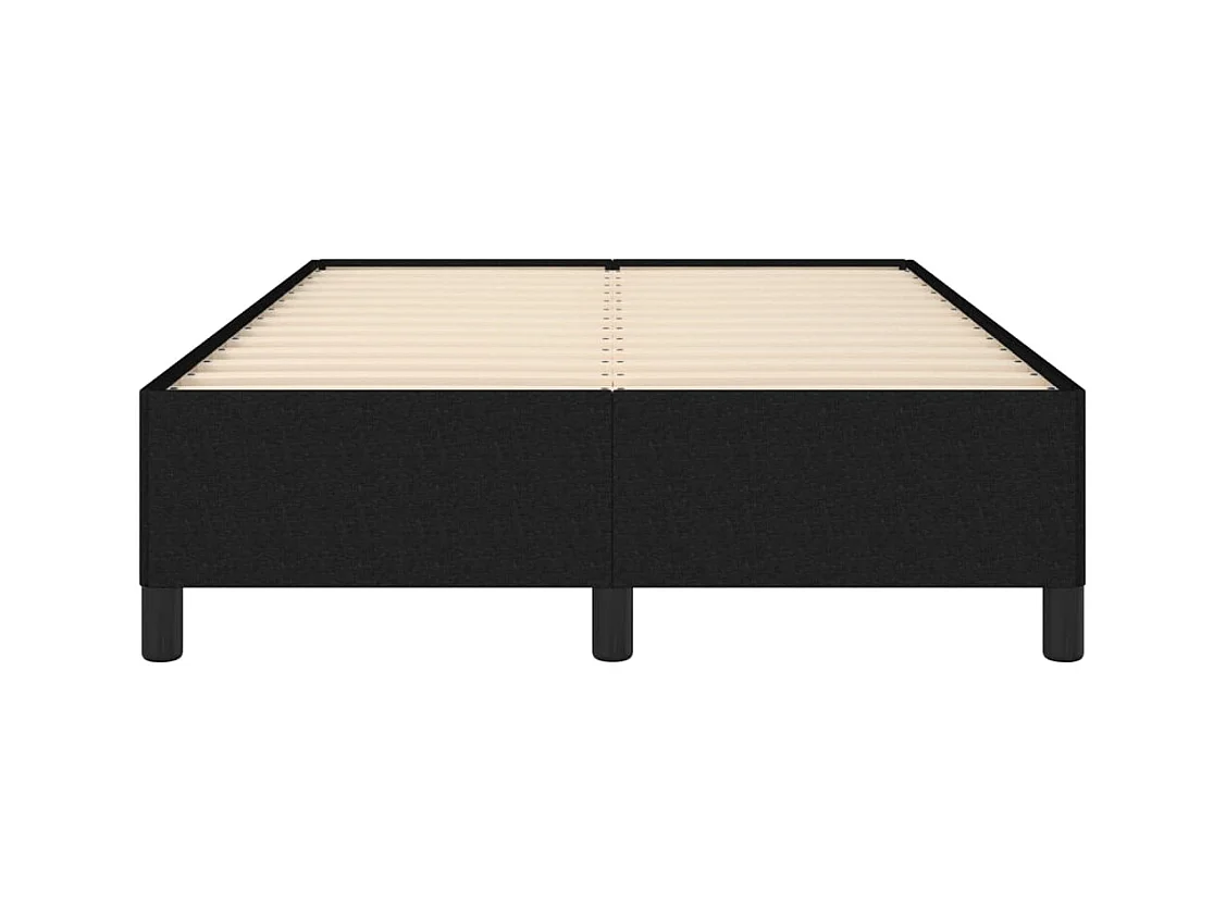 Cadre de lit sans matelas noir 120x190 cm tissu