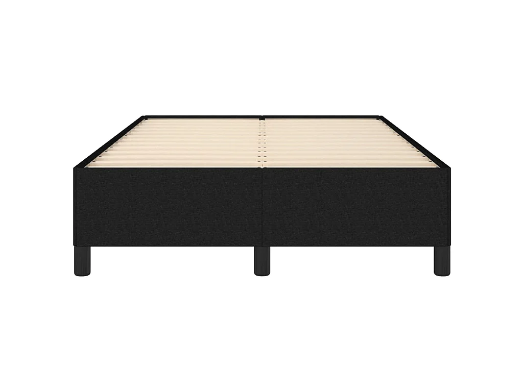 Cadre de lit sans matelas noir 120x190 cm tissu