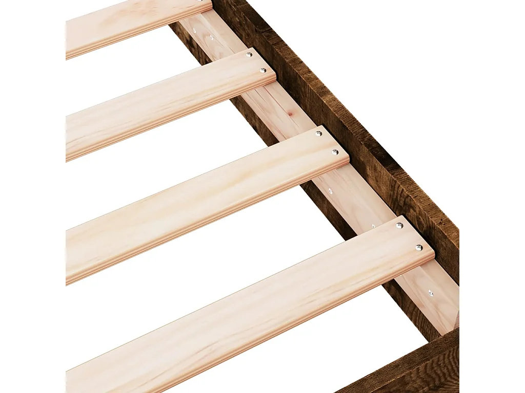 Cadre de lit sans matelas chêne fumé 140x200 cm bois ingénierie