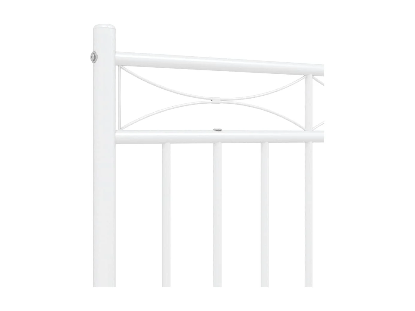 Giroletto con Testiera e Pediera Metallo Bianco 140x190 cm