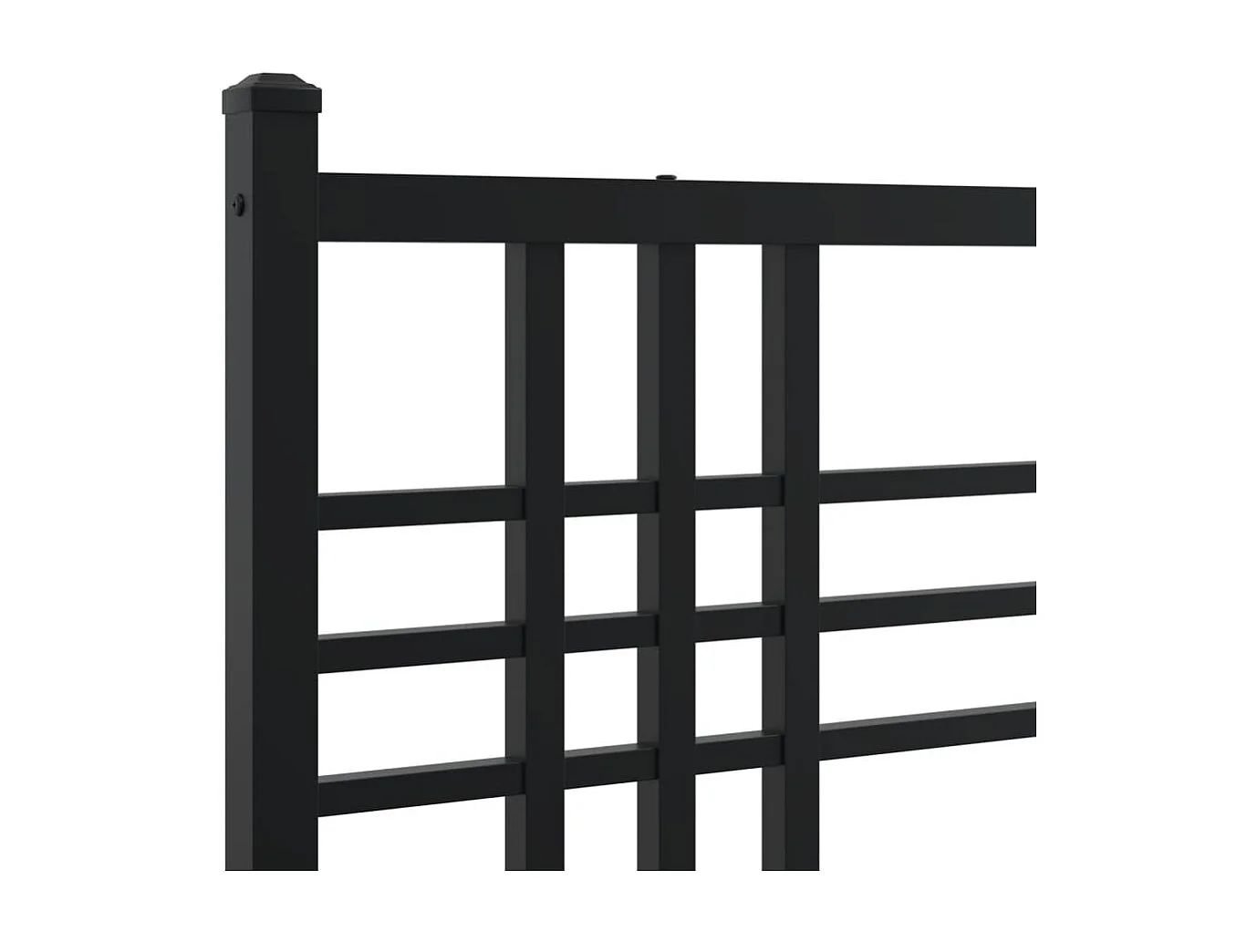 Estructura cama sin colchón con cabecero metal negro 135x190 cm