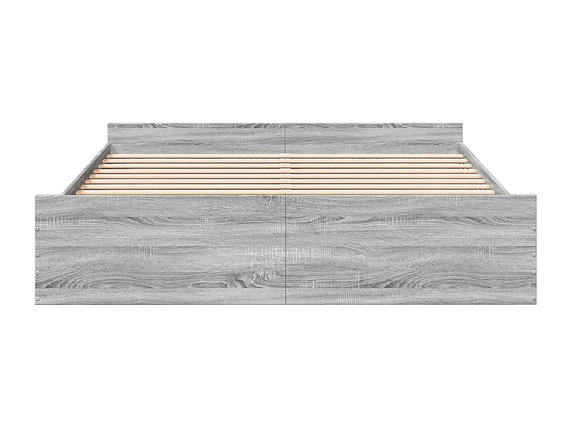 Bedframe met lades bewerkt hout grijs sonoma eiken 180x200 cm