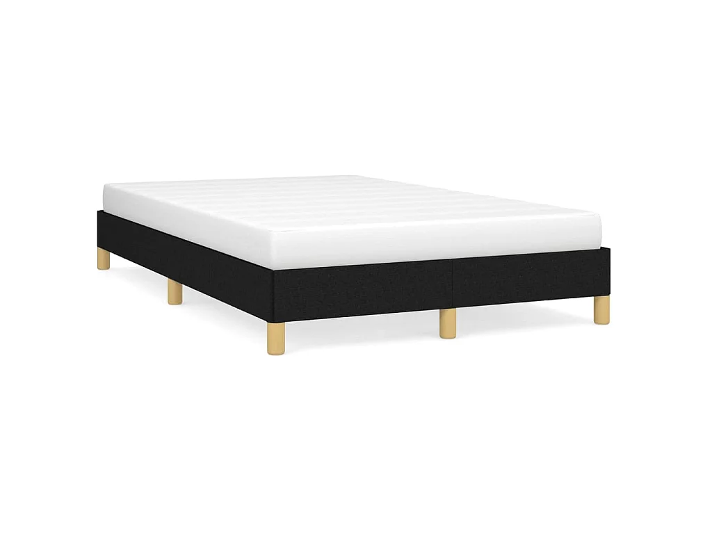 Cadre de lit sans matelas noir 120x190 cm tissu