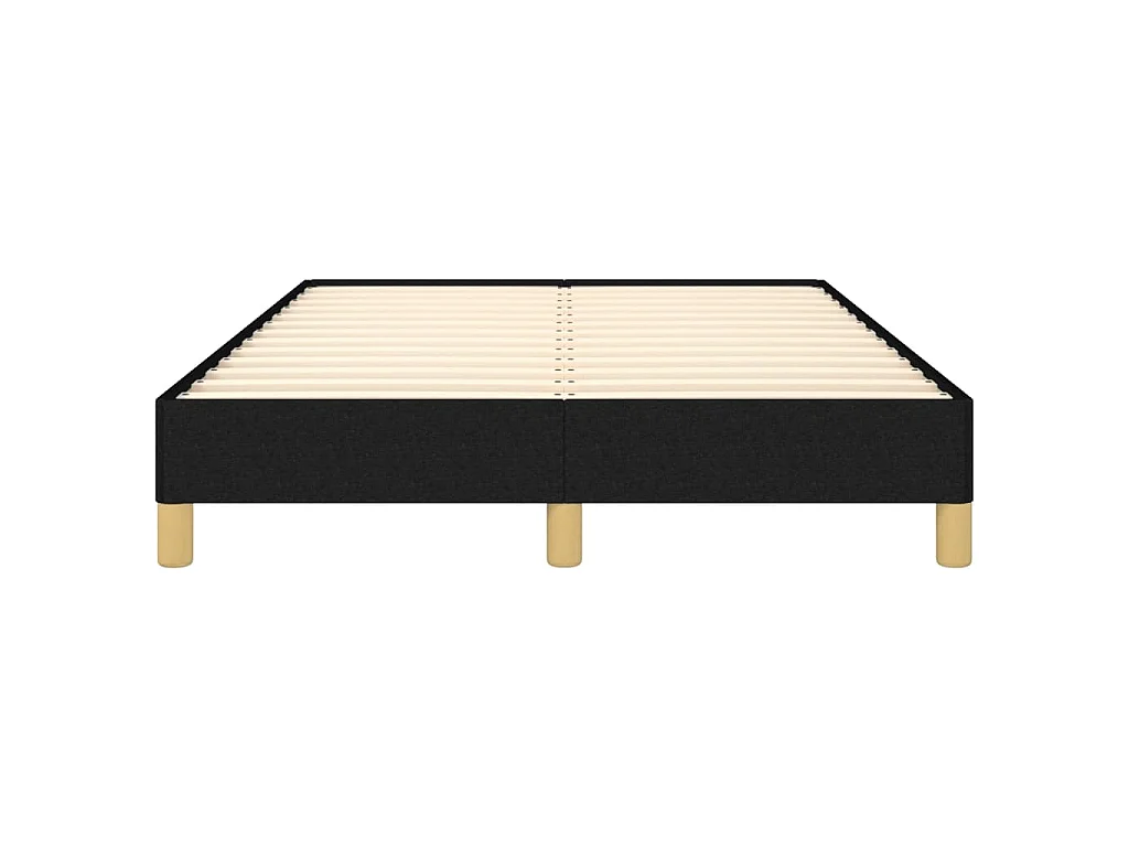 Cadre de lit sans matelas noir 120x190 cm tissu