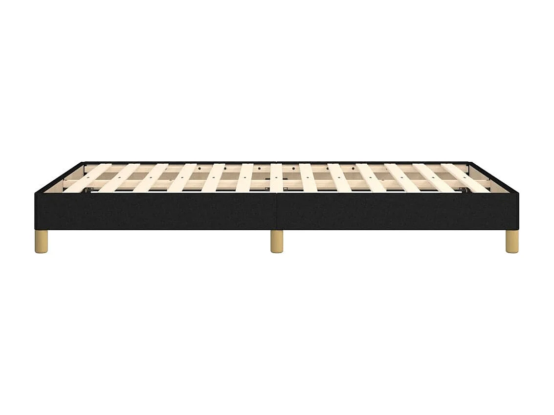 Cadre de lit sans matelas noir 120x190 cm tissu