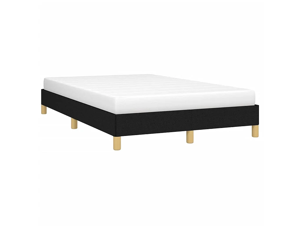 Cadre de lit sans matelas noir 120x190 cm tissu