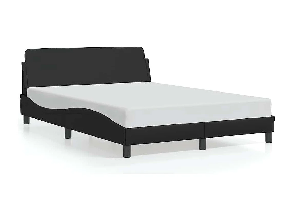 Bettgestell "Dover" Schwarz 140x190 cm Kunstleder
