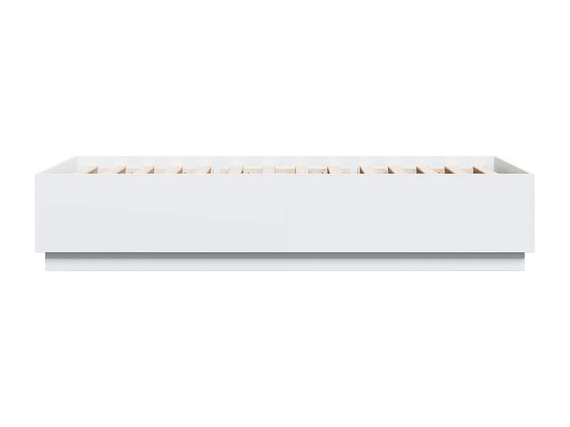 Estructura de cama madera de ingeniería blanca 100x200 cm