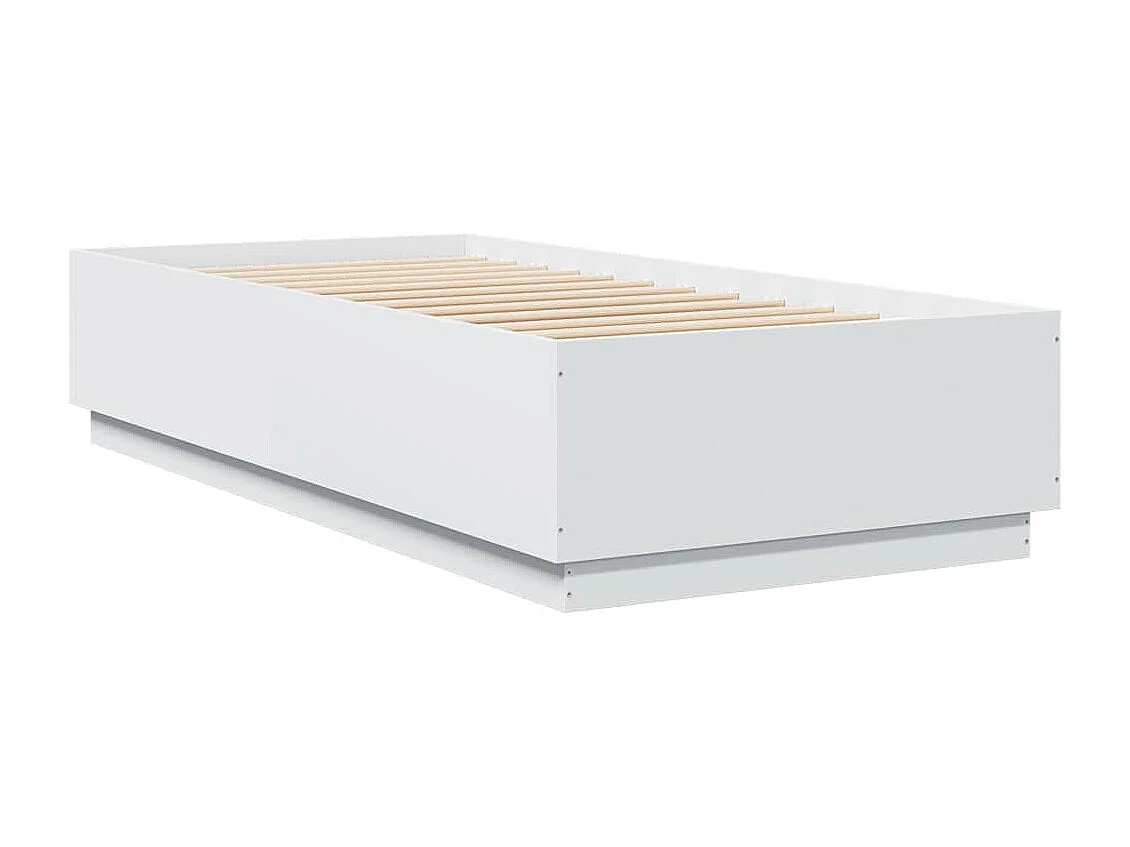 Estructura de cama madera de ingeniería blanca 100x200 cm