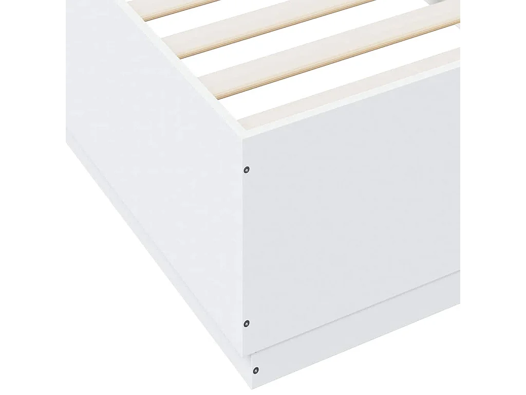 Estructura de cama madera de ingeniería blanca 100x200 cm