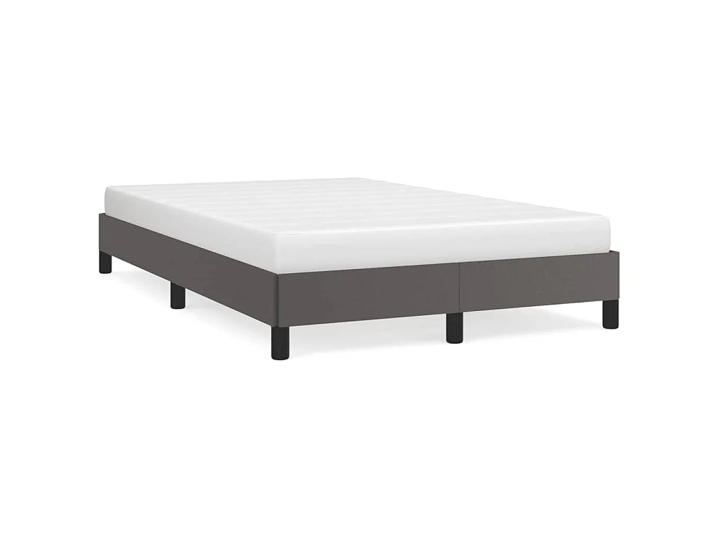 Cadre de lit sans matelas gris 120x190 cm similicuir