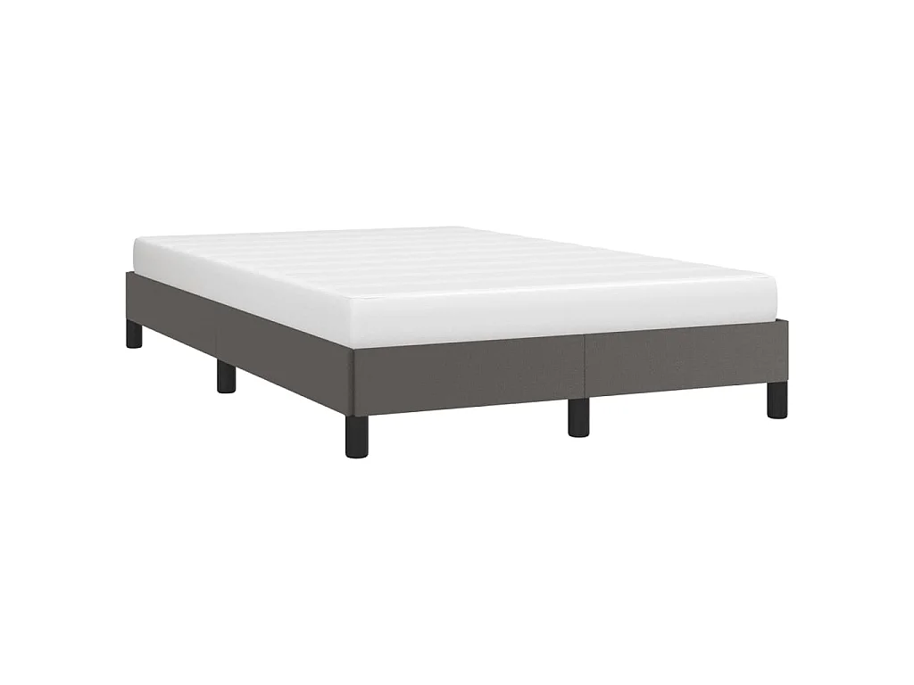 Cadre de lit sans matelas gris 120x190 cm similicuir