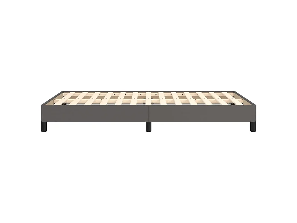 Cadre de lit sans matelas gris 120x190 cm similicuir