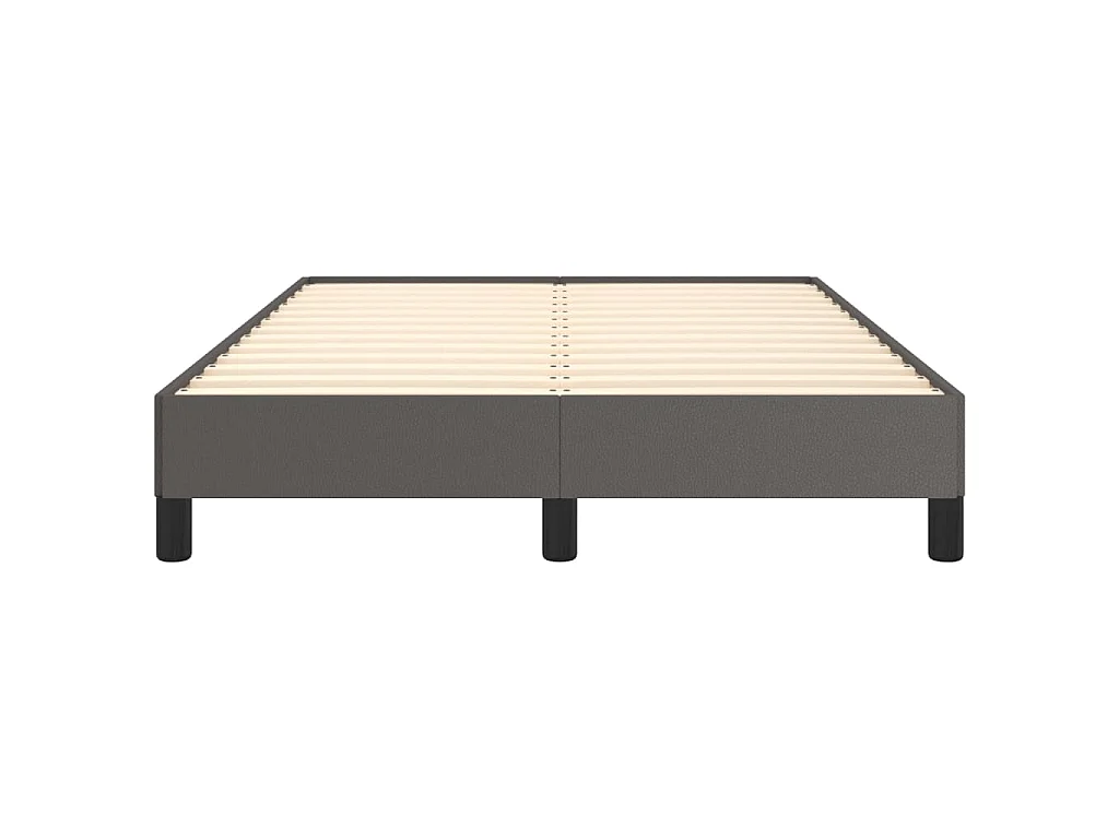 Cadre de lit sans matelas gris 120x190 cm similicuir