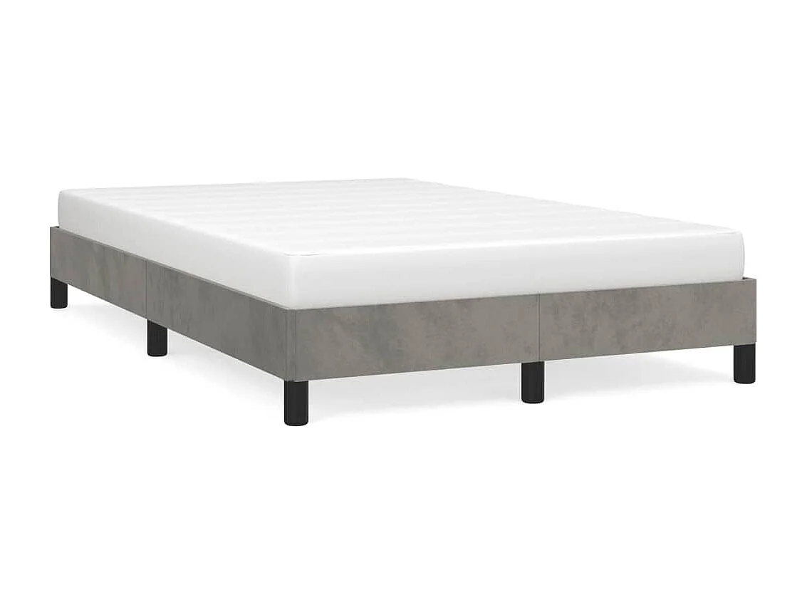 Bedframe zonder matras 120x190 cm fluweel lichtgrijs